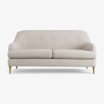 Habitat Habitat Frome Fabric 2 Seater Sofa - Natural - Ash Leg