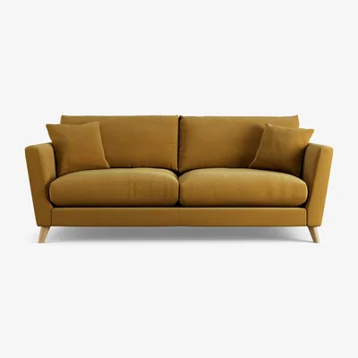 Habitat Habitat Lomond Fabric 4 Seater Sofa - Gold - Ash Leg