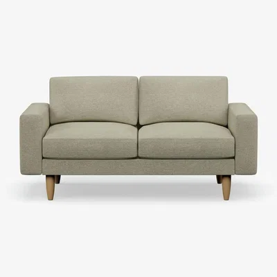 Habitat Hutch Fabric Block Arm 2 Seater Sofa - Oat