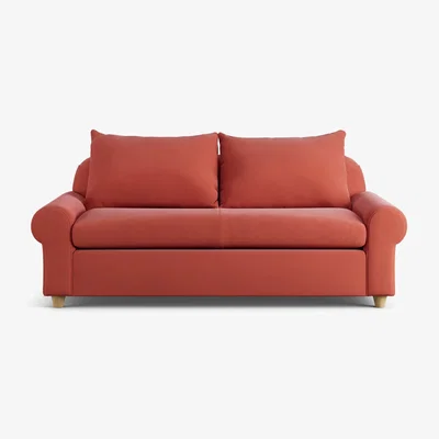 Habitat Habitat Whitby Fabric 2 Seater Sofa - Papaya - Ash Leg