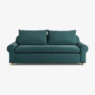 Habitat Habitat Whitby Fabric 3 Seater Sofa - Teal - Ash Leg