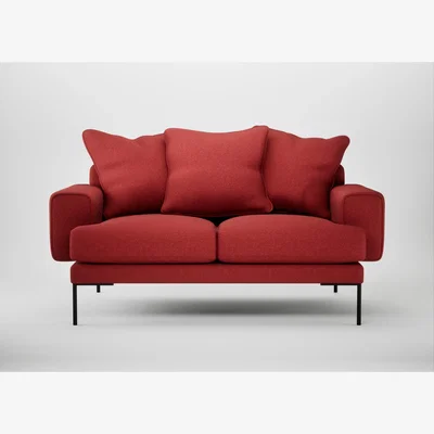 Heal's Heal's Torrington 2 Seater Sofa Melton Wool Red Oxide Black Feet