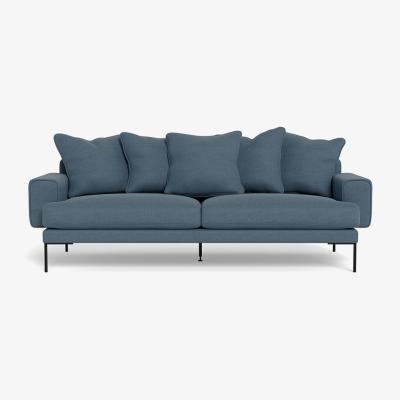 Heal's Heal's Torrington 4 Seater Sofa Capelo Linen-Cotton Mineral Black Feet