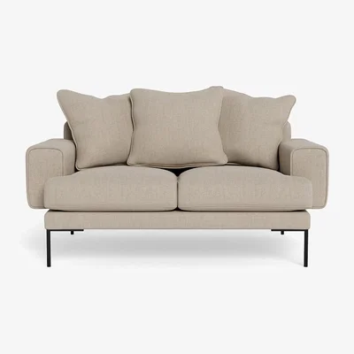Heal's Heal's Torrington 2 Seater Sofa Broad Weave Putty Black Feet