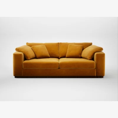 Heal's Heal's Trento 4 Seater Sofa Smart Luxe Velvet Cognac