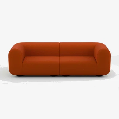 Heal's Tom Dixon Plump 2.5 Seater Sofa Config 1 Hallingdal 0600 Black Legs