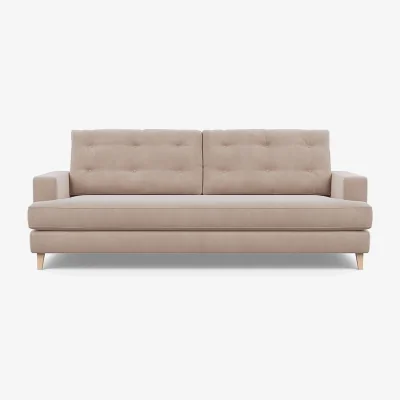 Heal's Heal's Mistral 4 Seater Sofa Smart Cotton Linen Indigo Black Feet