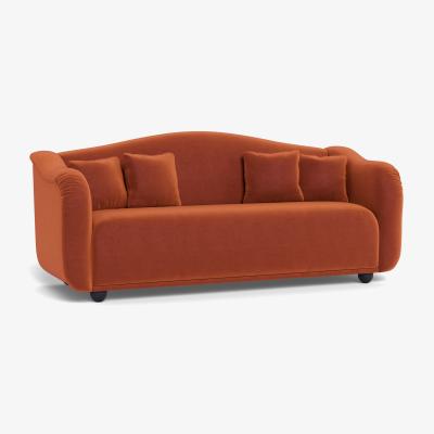 Heal's Heal's Tetbury 4 Seater Sofa Velvet Russet Black Feet