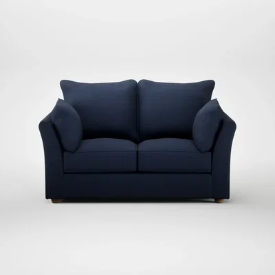 Heal's Heal's Tailor 2 Seater Sofa Smart Cotton Linen Indigo Natural Feet