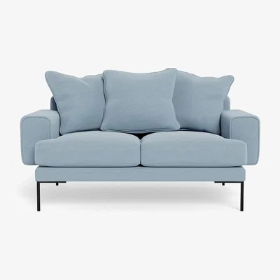 Heal's Heal's Torrington 2 Seater Sofa Capelo Linen-Cotton Sea Shanty Black Feet