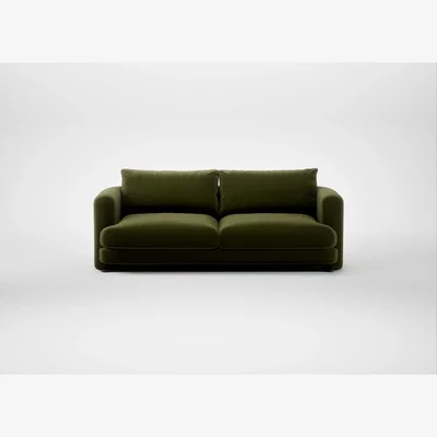 Heal's Heal's Rafi 3 Seater Sofa Cotton Velvet Evergreen