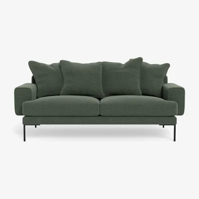 Heal's Heal's Torrington 3 Seater Sofa Smart Cotton Linen Celestial Black Feet