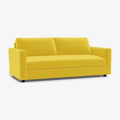 Heal's Heal's Nimbus II 4 Seater Sofa Smart Luxe Velvet Ocean Black Feet