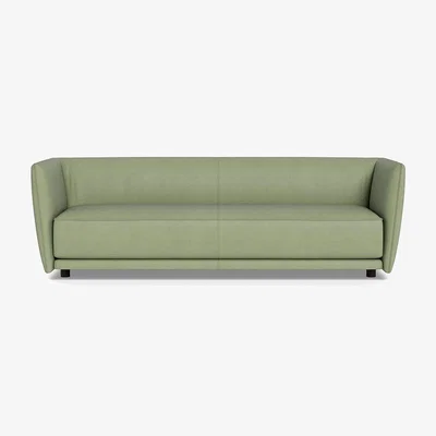 Heal's Heal's Valley 4 Seater Sofa Siena Cotton Pistachio Walnut Stained Feet
