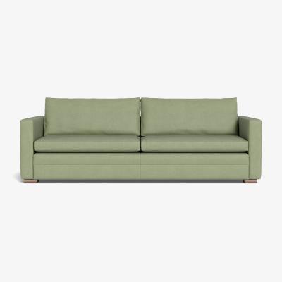 Heal's Heal's Palermo 5 Seater Sofa Siena Cotton Pistachio Brass and Walnut Feet
