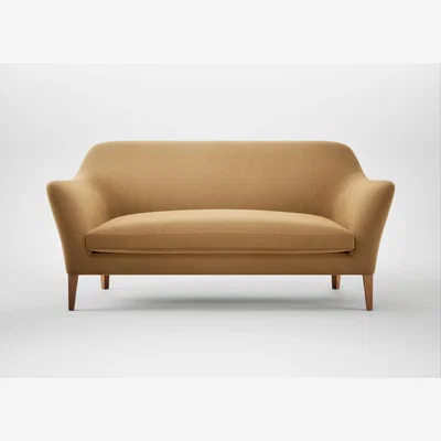 Heal's Heal's Wallis 3 Seater Sofa Wool Velvet Camel Natural Feet