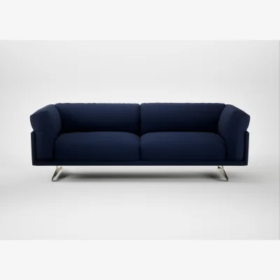Heal's Heal's Novara 4 Seater Sofa Melton Wool New Navy Stainless Steel Feet