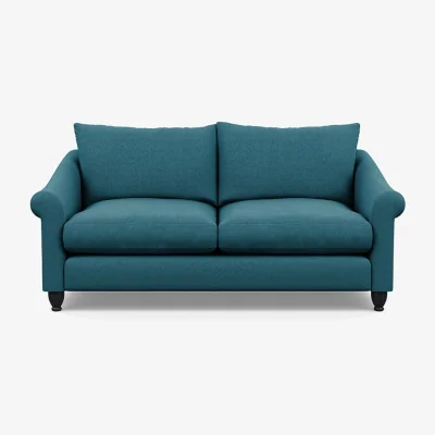 Heal's Heal's Devon 3 Seater Sofa Smart Cotton Linen Rice Walnut Stained Feet