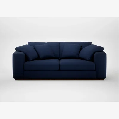 Heal's Heal's Trento 3 Seater Sofa Smart Cotton Linen Indigo