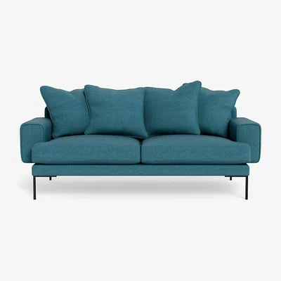 Heal's Heal's Torrington 3 Seater Sofa Brushed Cotton Cadet Black Feet