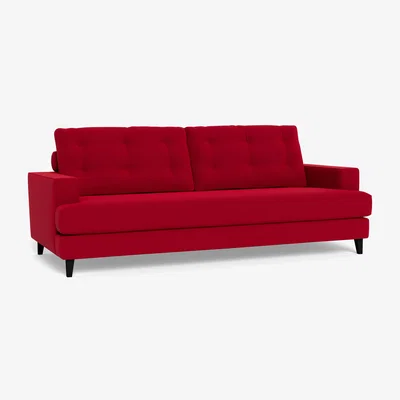 Heal's Heal's Mistral 4 Seater Sofa Melton Wool Red Oxide Black Feet