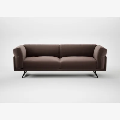 Heal's Heal's Novara 4 Seater Sofa Smart Velvet Mouse Black Feet