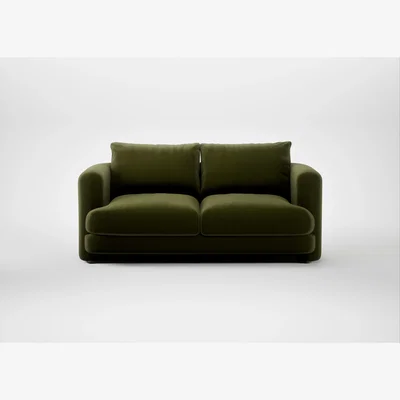 Heal's Heal's Rafi 2 Seater Sofa Cotton Velvet Evergreen