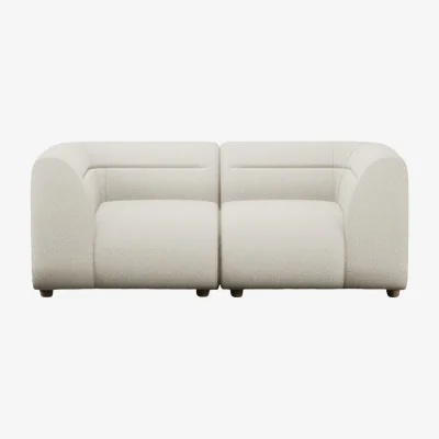 Heal's Heal's Lilli 2 Seater Sofa Loop Twill Midnight Natural Feet