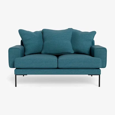 Heal's Heal's Torrington 2 Seater Sofa Brushed Cotton Cadet Black Feet