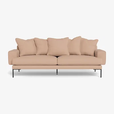Heal's Heal's Torrington 4 Seater Sofa Capelo Linen-Cotton Rosedale Black Feet