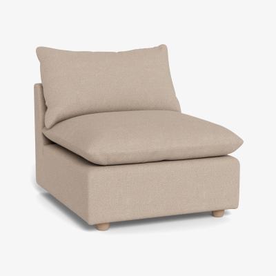 Heal's Heal's Astrid Single Unit Boucle Tweed Pearl Walnut Stained Beech Feet