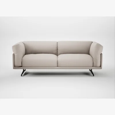 Heal's Heal's Novara 3 Seater Sofa Capelo Linen-Cotton Sesame Black Feet