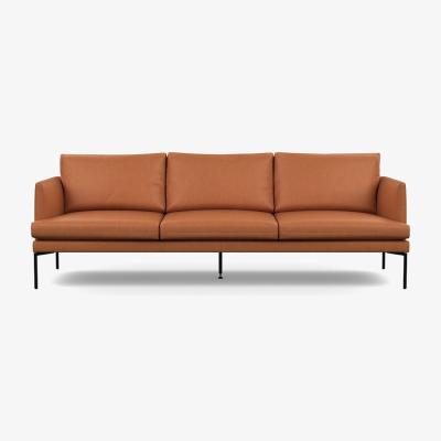 Heal's Heal's Matera 4 Seater Linea Leather Brown 680 Black Feet
