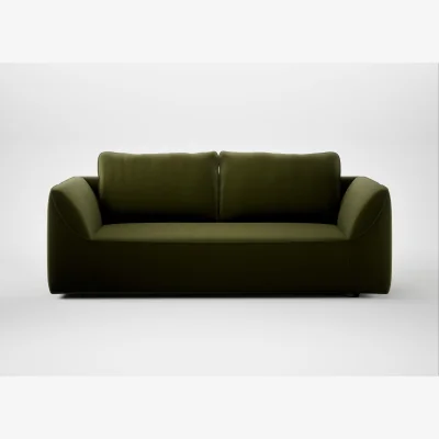 Heal's Heal's Morven 3 Seater Sofa Cotton Velvet Evergreen