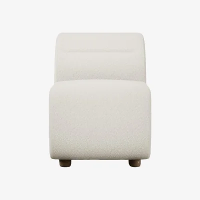 Heal's Heal's Lilli Small Single Armless Unit Smart Luxe Velvet Tawny Natural Feet