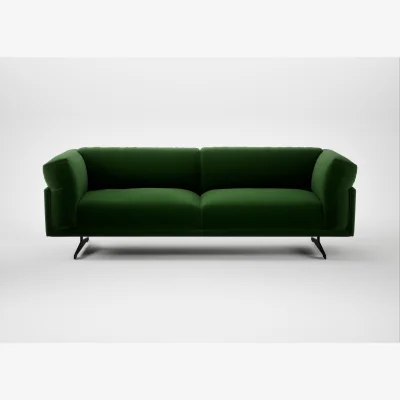 Heal's Heal's Novara 4 Seater Sofa Smart Velvet Forest Black Feet