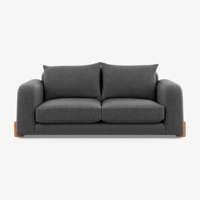 Heal's Heal's Nuvola 2 Seater Sofa Melton Wool Granite Natural Oak Feet
