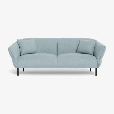 Heal's Heal's Alto 3 Seater Sofa Smart Linen Mix Duck Egg Black Feet