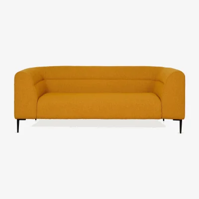 Heal's Heal's Lilli Up 4 Seater Sofa Wool Velvet Camel Black Feet
