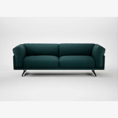 Heal's Heal's Novara 4 Seater Sofa Brushed Cotton Pine Black Feet