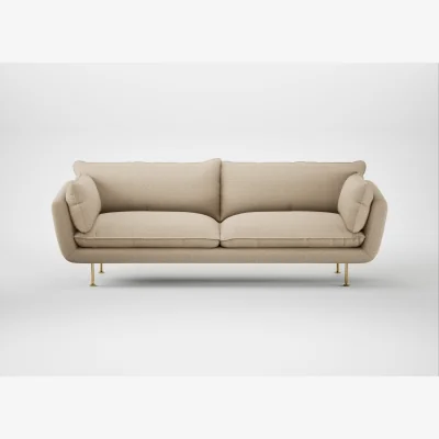 Heal's Heal's Allora 4 Seater Sofa Loop Twill Fossil Brass Feet