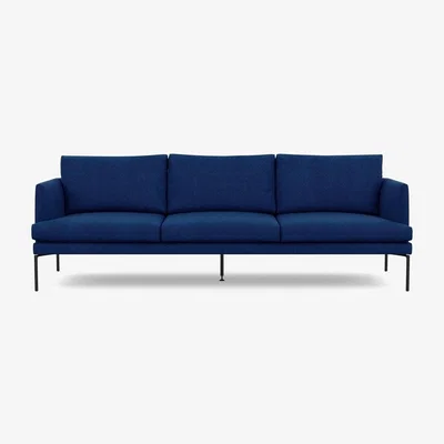 Heal's Heal's Matera 4 Seater Sofa Loop Boucle Navy Stainless Steel Foot