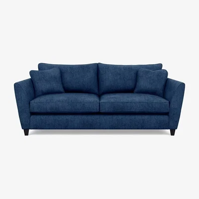 Heal's Heal's Torino 4 Seater Sofa Smart Cotton Linen Indigo Natural Feet