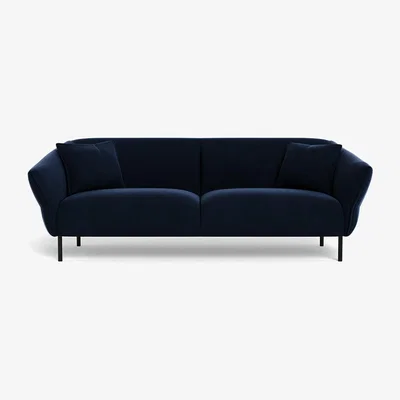Heal's Heal's Alto 4 Seater Sofa Smart Velvet Dusk Black Feet