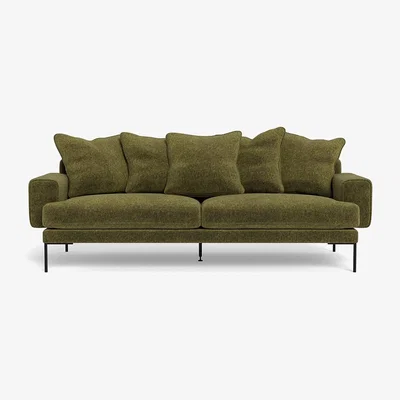 Heal's Heal's Torrington 4 Seater Sofa Boucle Velvet Wilder Black Feet