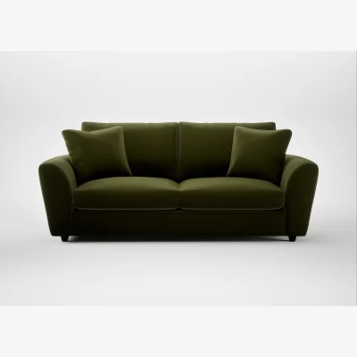 Heal's Heal's Snooze 4 Seater Sofa Cotton Velvet Evergreen Black Feet