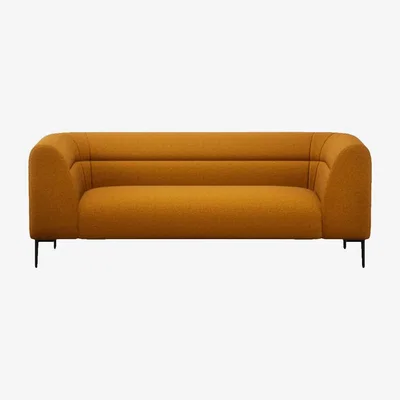 Heal's Heal's Lilli Up 3 Seater Sofa Smart Luxe Velvet Midnight Black Feet