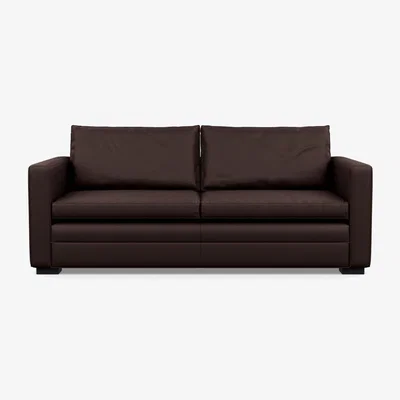 Heal's Heal's Palermo 3 Seater Sofa Daino Leather Parchment Black Feet