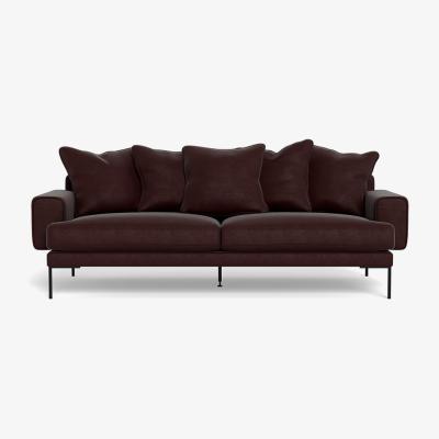 Heal's Heal's Torrington 4 Seater Sofa Smart Luxe Velvet Acorn Black Feet