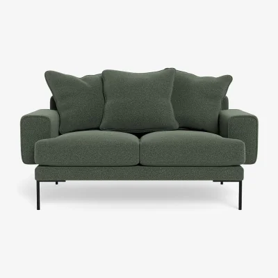 Heal's Heal's Torrington 2 Seater Sofa Smart Cotton Linen Celestial Black Feet